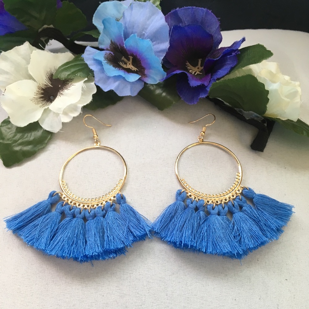 🌼 5 for $25🌼
. 🎉HP🎉Hoop Tassel Earring